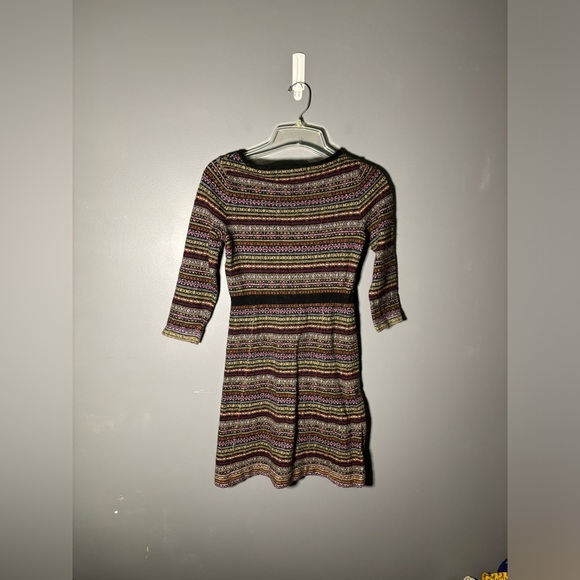 Anthropologie Sparrow Clara Fair Isle Wool Blend Sweater Dress Size Small - Picture 3 of 5